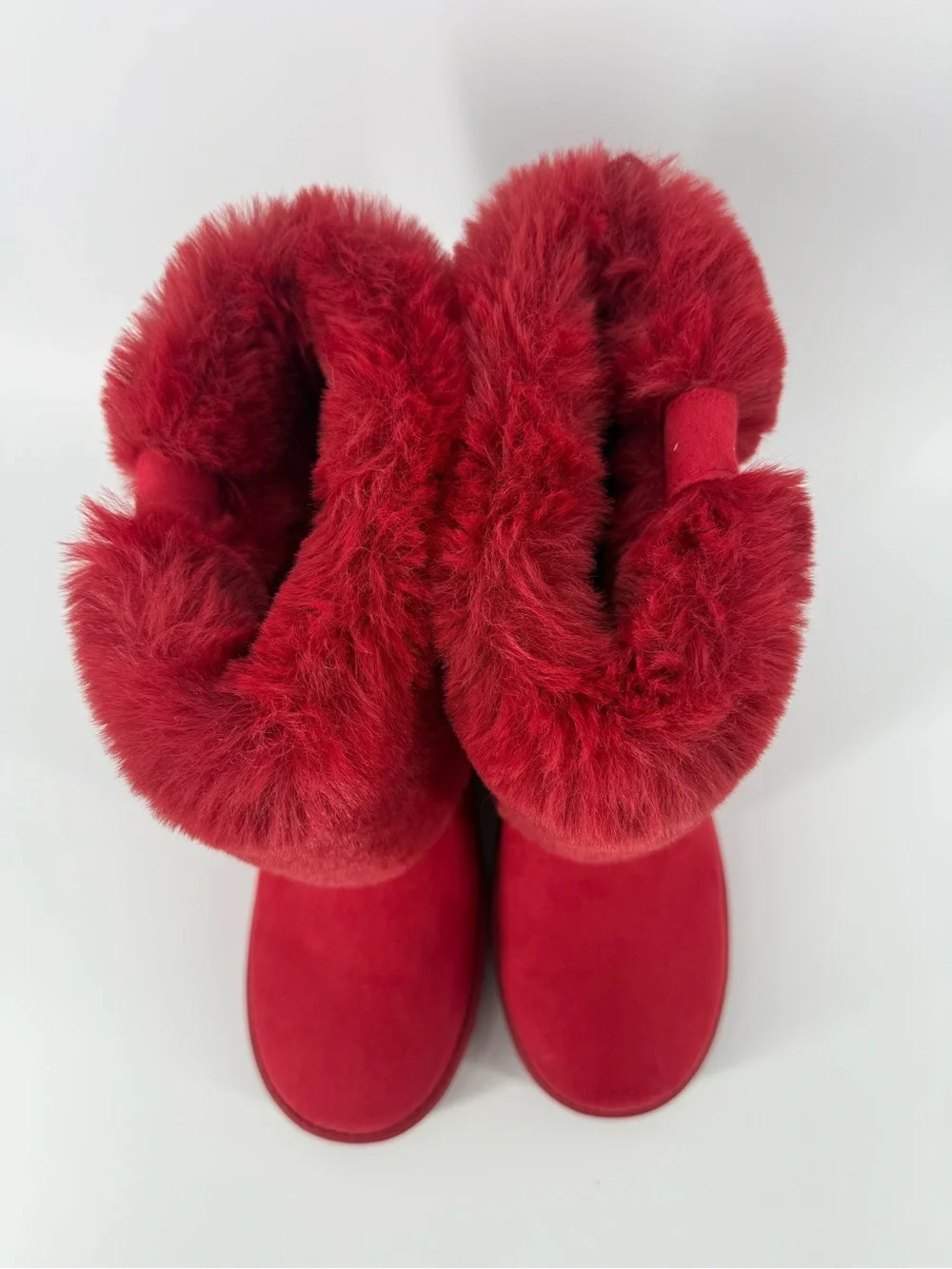 GBG Los Angeles Aleya G by Guess Red Faux Fur Cold Weather Winter Boots Women 6M